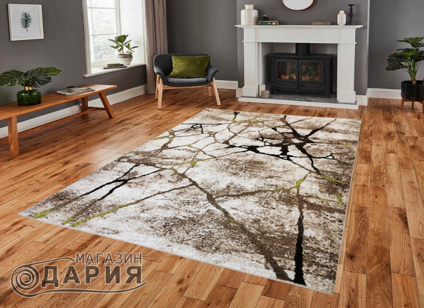 Тъкан килим MAGNOLIA 563 cream/green